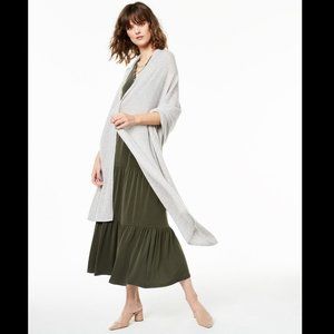 Cashmere wrap, heather grey, NWT!